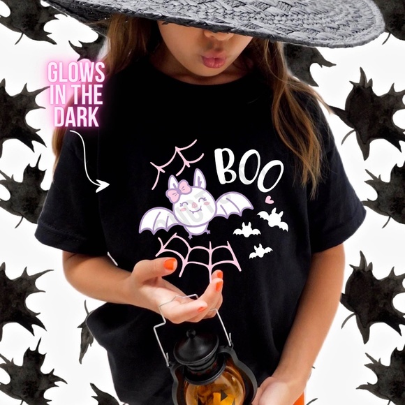 Kids Glow in the Dark bat Shirt - Picture 1 of 4